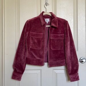 NINE WEST Velvet Jacket in Pink XS